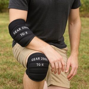 Gear 2000 TG-X Black Protective Knee & Elbow Pads OS